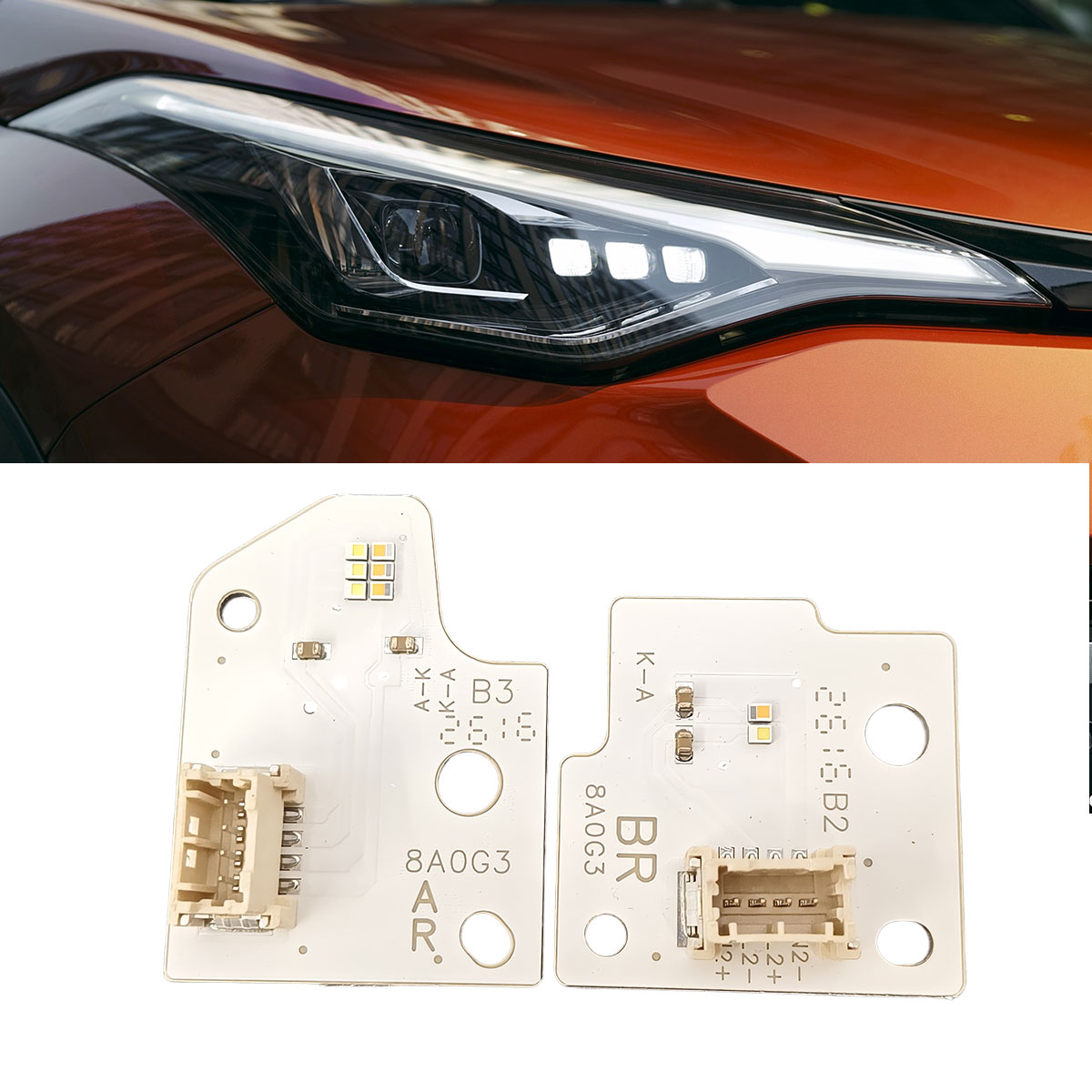 Toyota C-HR led daytime running light front headlight DRL module turn signal